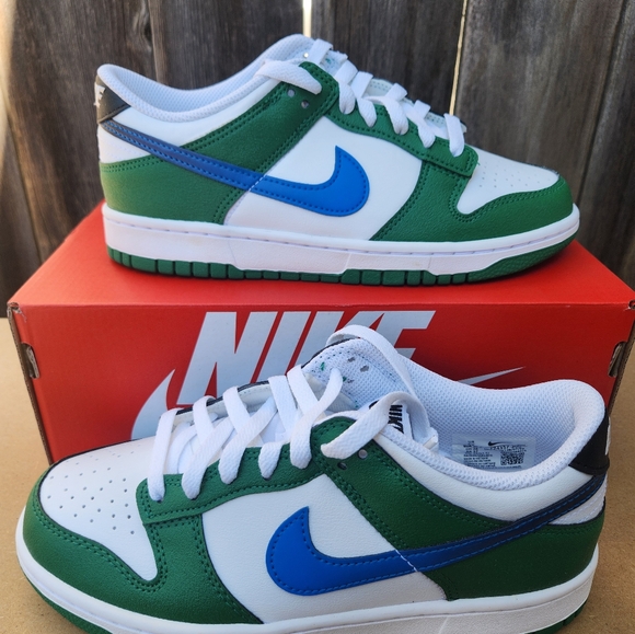 Nike Dunk Low Malachite/Black/White/Photo Blue 6Y Women's 7.5 - Picture 2 of 7
